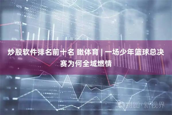 炒股软件排名前十名 瞰体育 | 一场少年篮球总决赛为何全域燃情